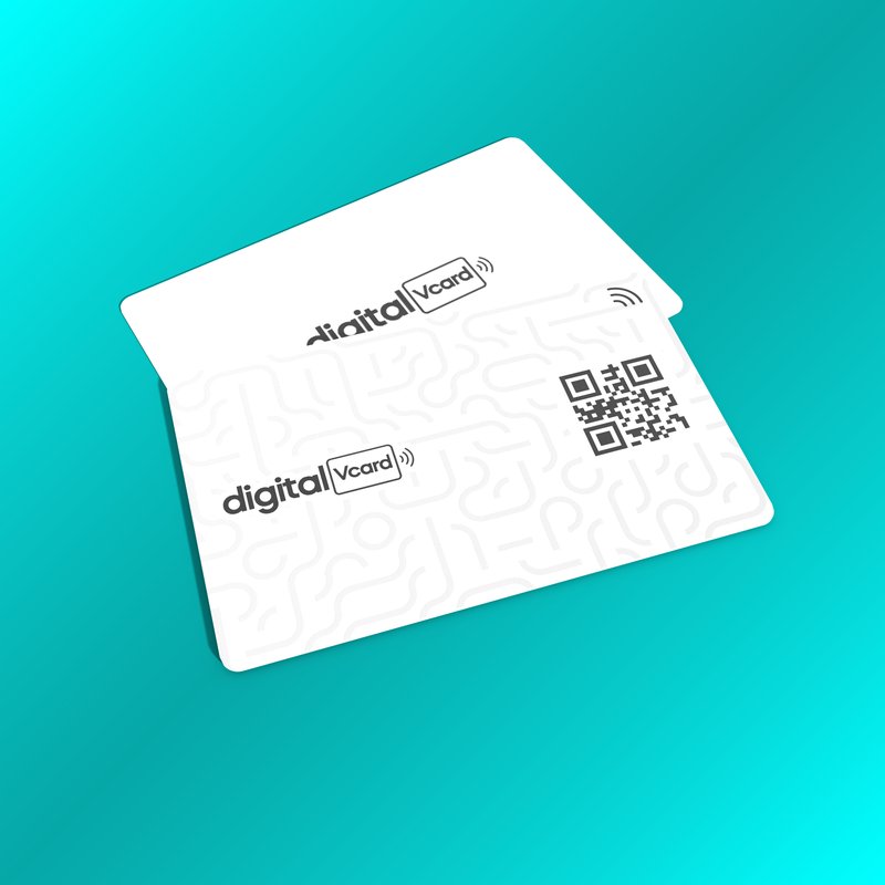 Tarjeta de PVC con QR y NFC de digitalVCard